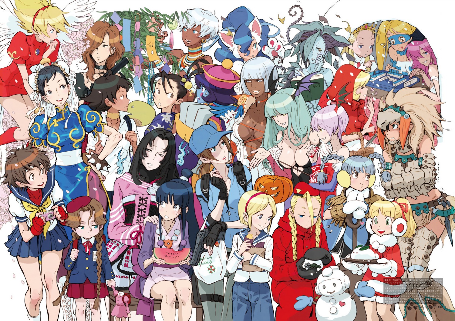 alexia_ashford, animal_ears, anita, ayasato_mayoi, barioth_(armor), bodysuit, breath_of_fire_iii, bulleta