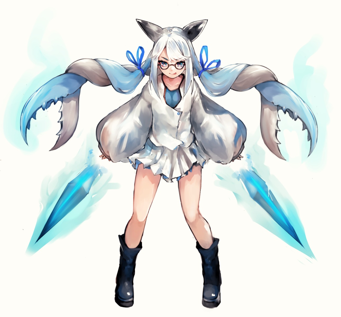 dress, megane, shiratan, weapon