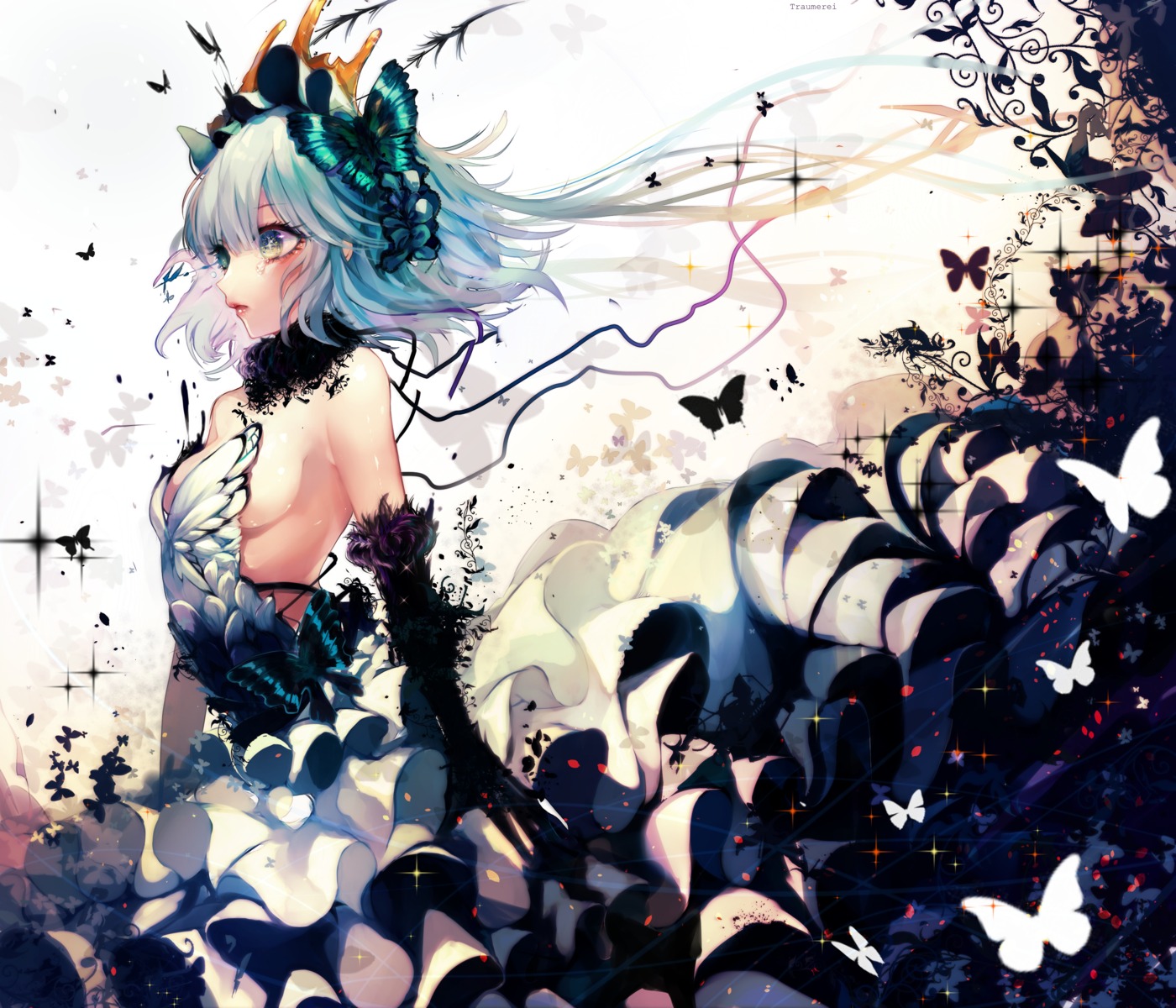 daimaou_ruaeru, dress, no_bra