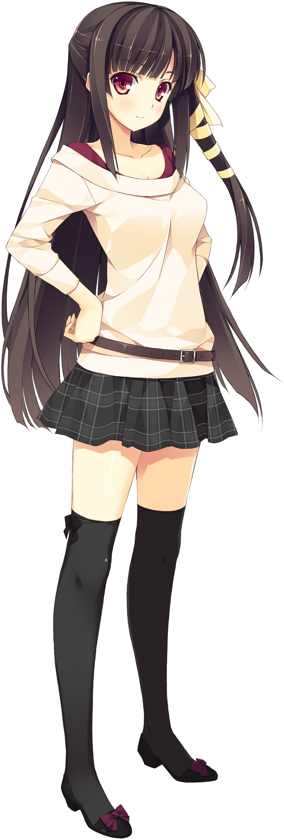 effordom_soft, heels, koikishi_purely_kiss, shidou_mana, sweater, thighhighs, yuuki_hagure