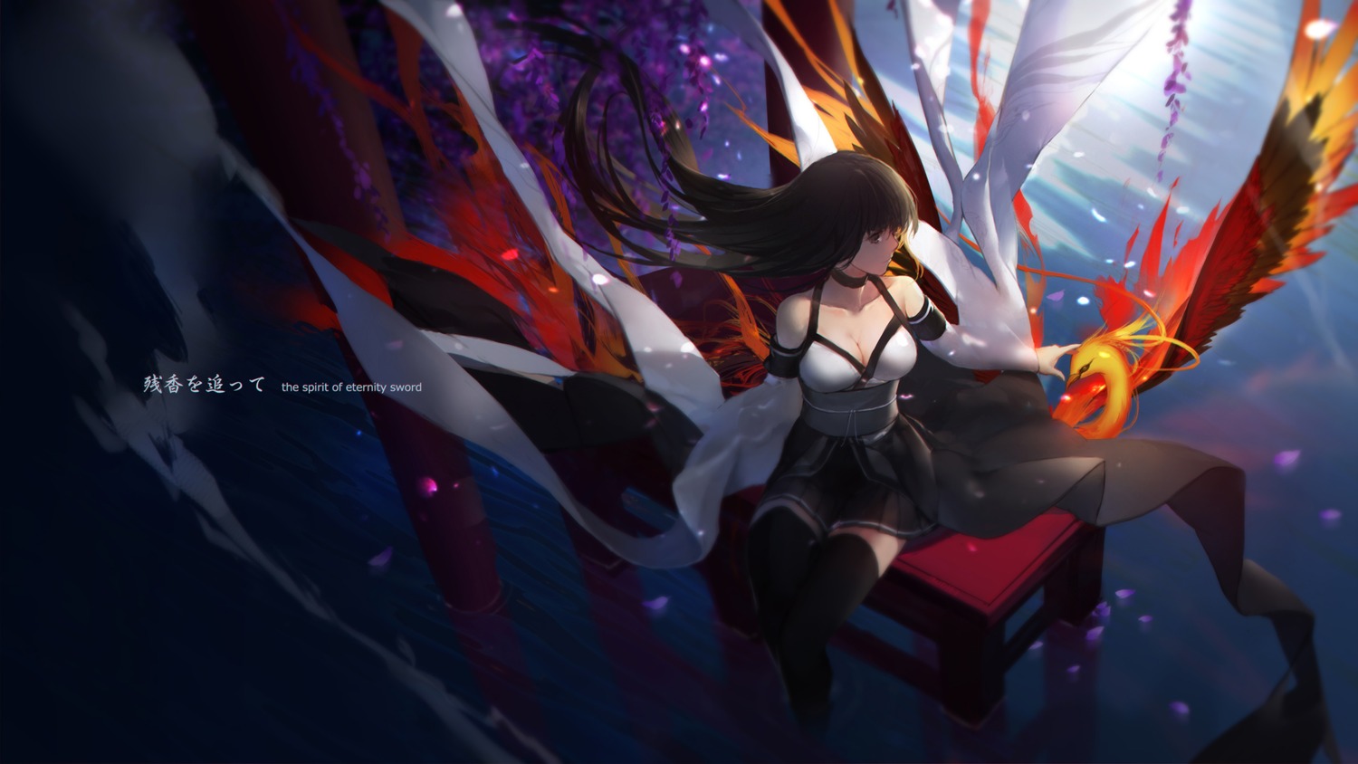 cleavage, eien_no_aselia, narukana, seinarukana, swd3e2, thighhighs, wet