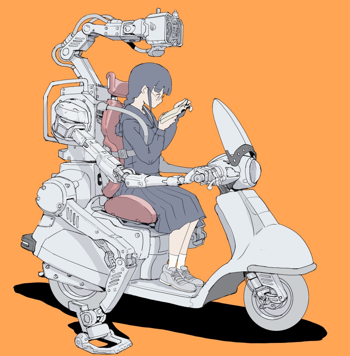 mecha, megane, seifuku, sukabu