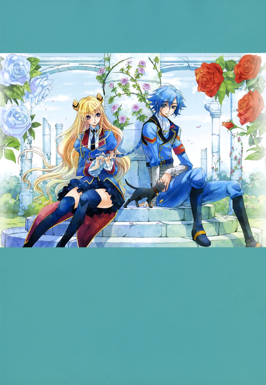 akito_the_exiled, code_geass, hyuuga_akito, kimura_takahiro, layla_markale, neko, ricca, thighhighs