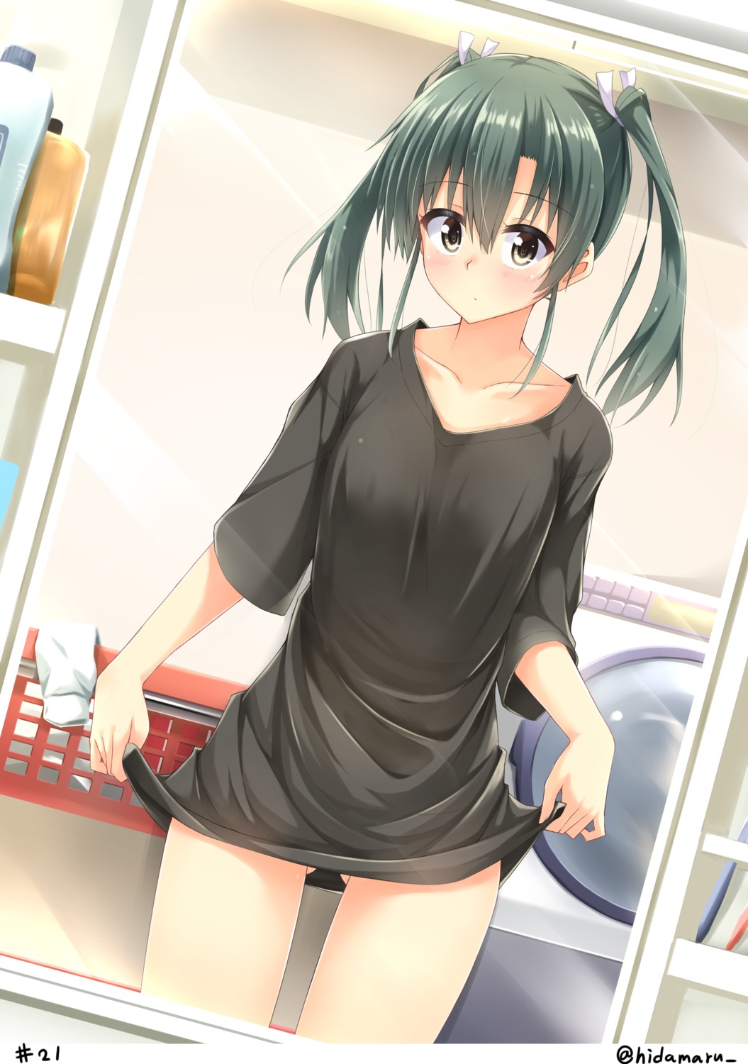 hino_(2nd_life), kantai_collection, nopan, shirt_lift, zuikaku_(kancolle)