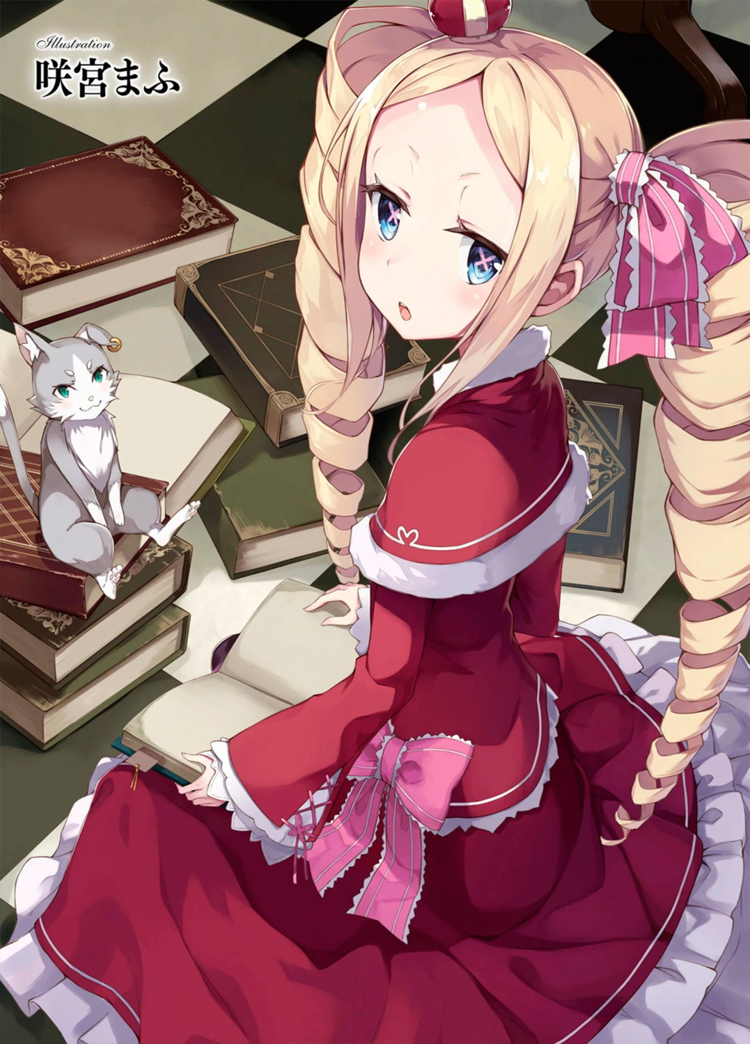 beatrice_(re_zero), dress, mafu9, neko, pack_(re_zero), re:zero_kara_hajimeru_isekai_seikatsu