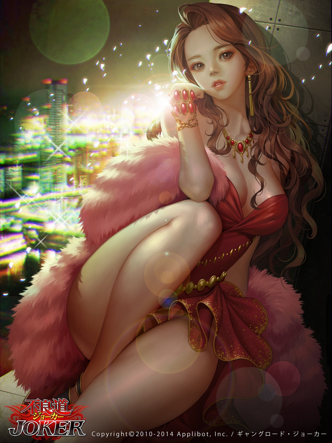 cleavage, dress, gang_road_joker, heels, no_bra, soo_kyung_oh