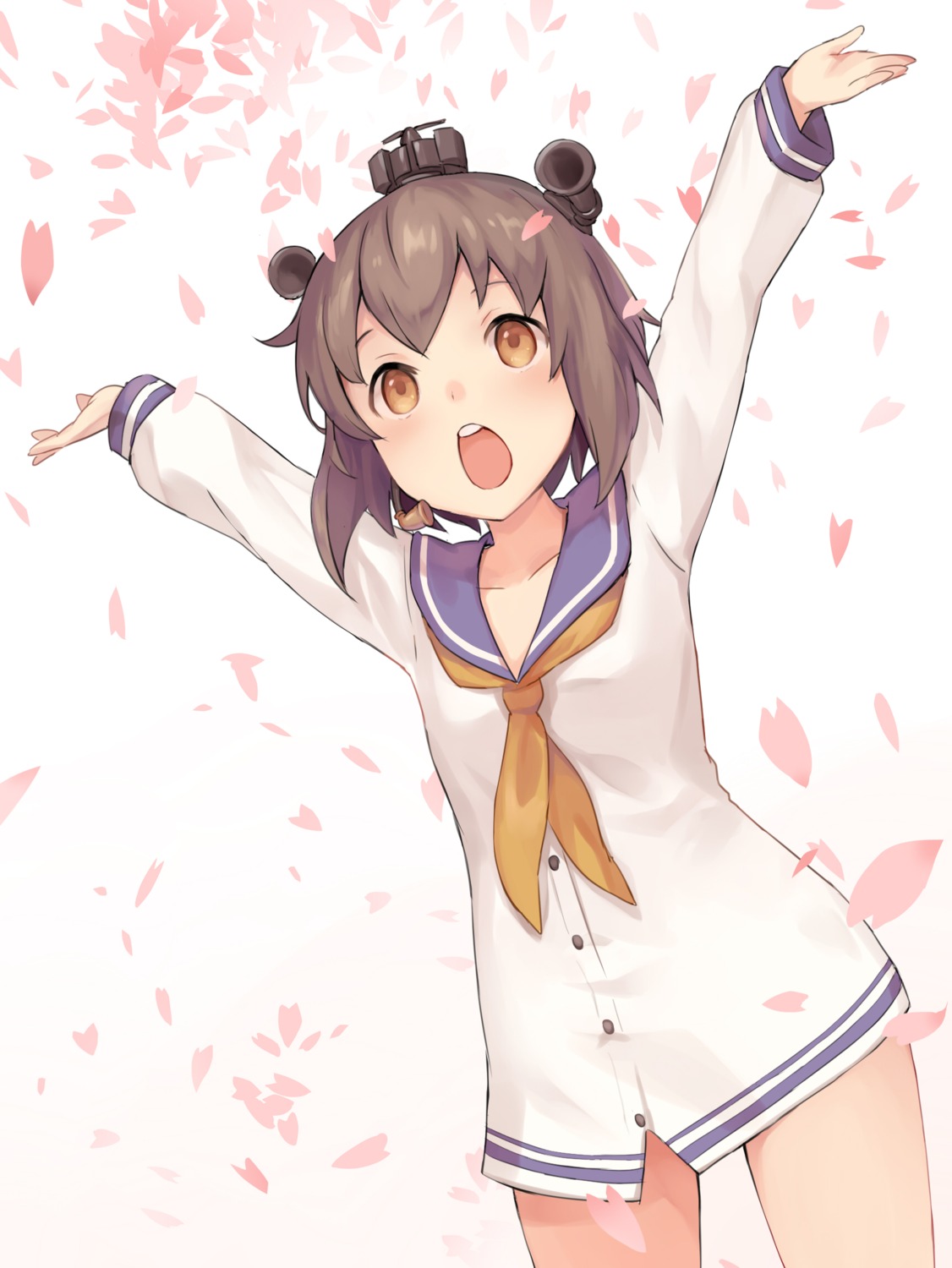 kantai_collection, km_yama, seifuku, yukikaze_(kancolle)
