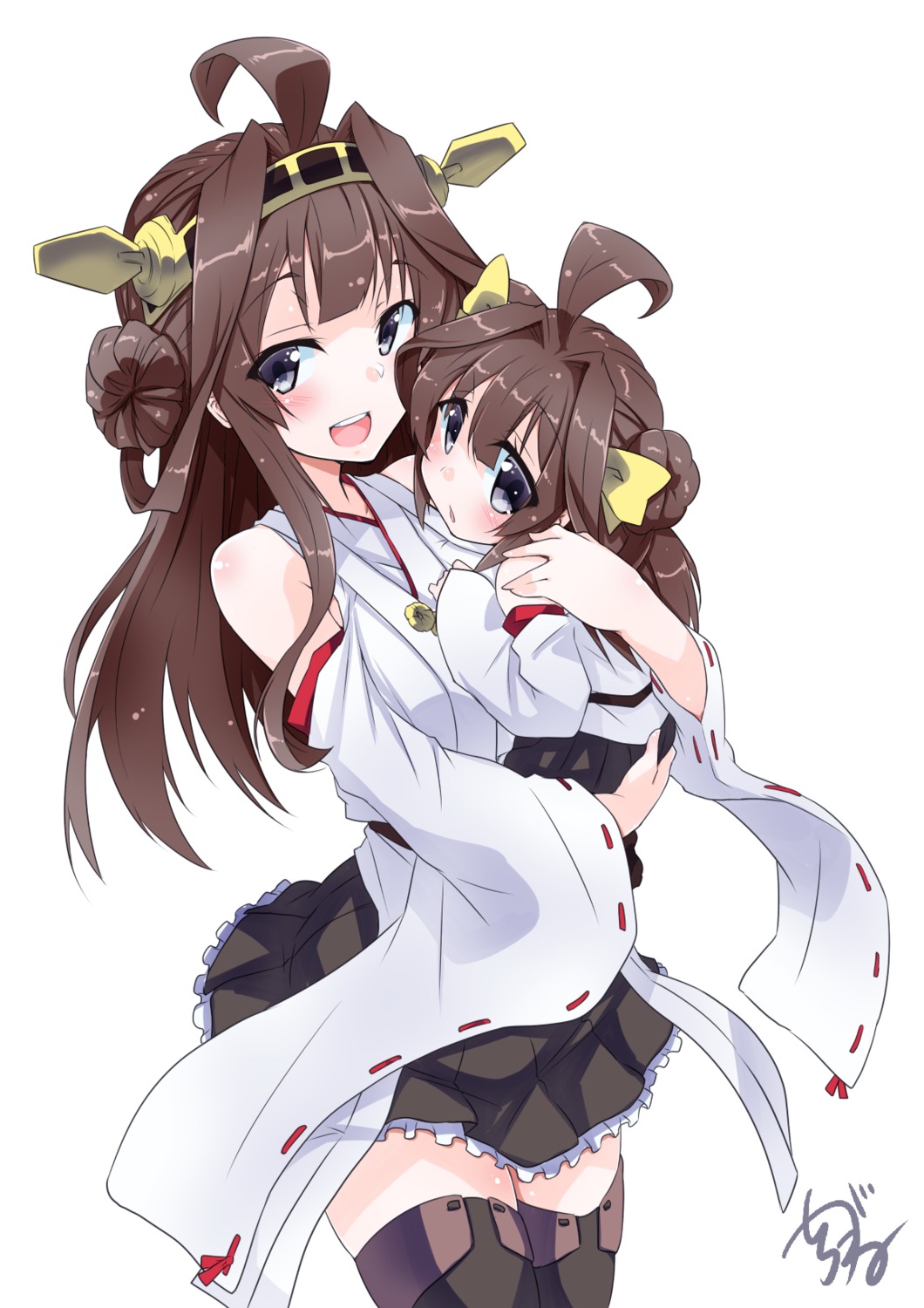 kantai_collection, kongou_(kancolle), shirogane_(cufsser), thighhighs