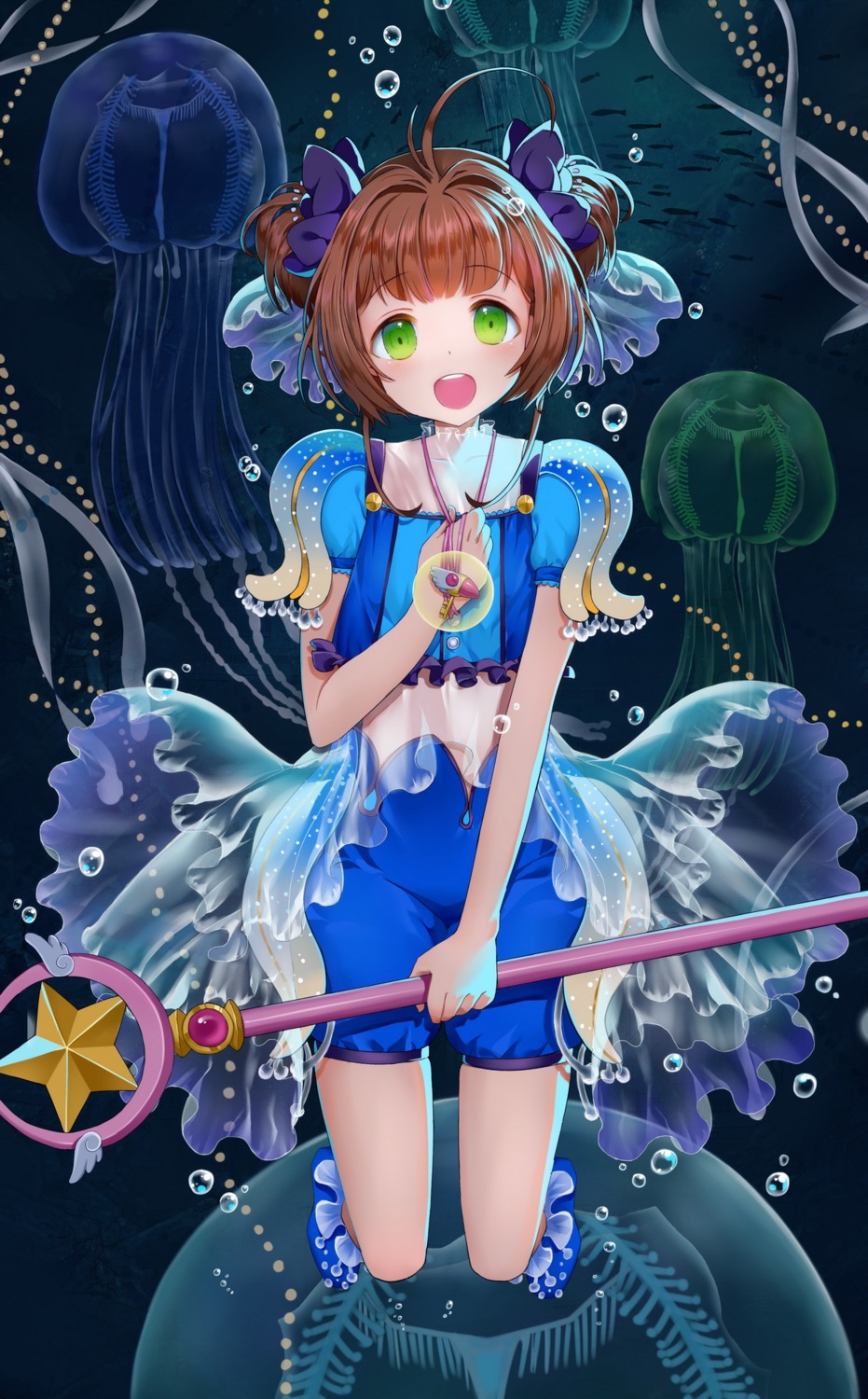 card_captor_sakura, kinomoto_sakura, qi_kou, weapon