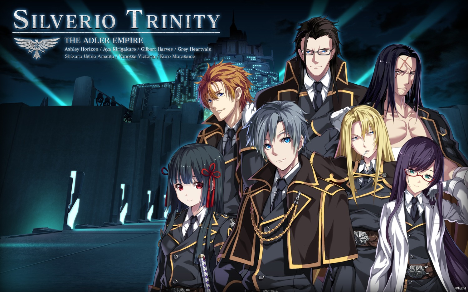 ashley_horizon, hagure_keg, kirigakure_aya, light, megane, shizuru_ushio_amatsu, silverio_trinity, sword