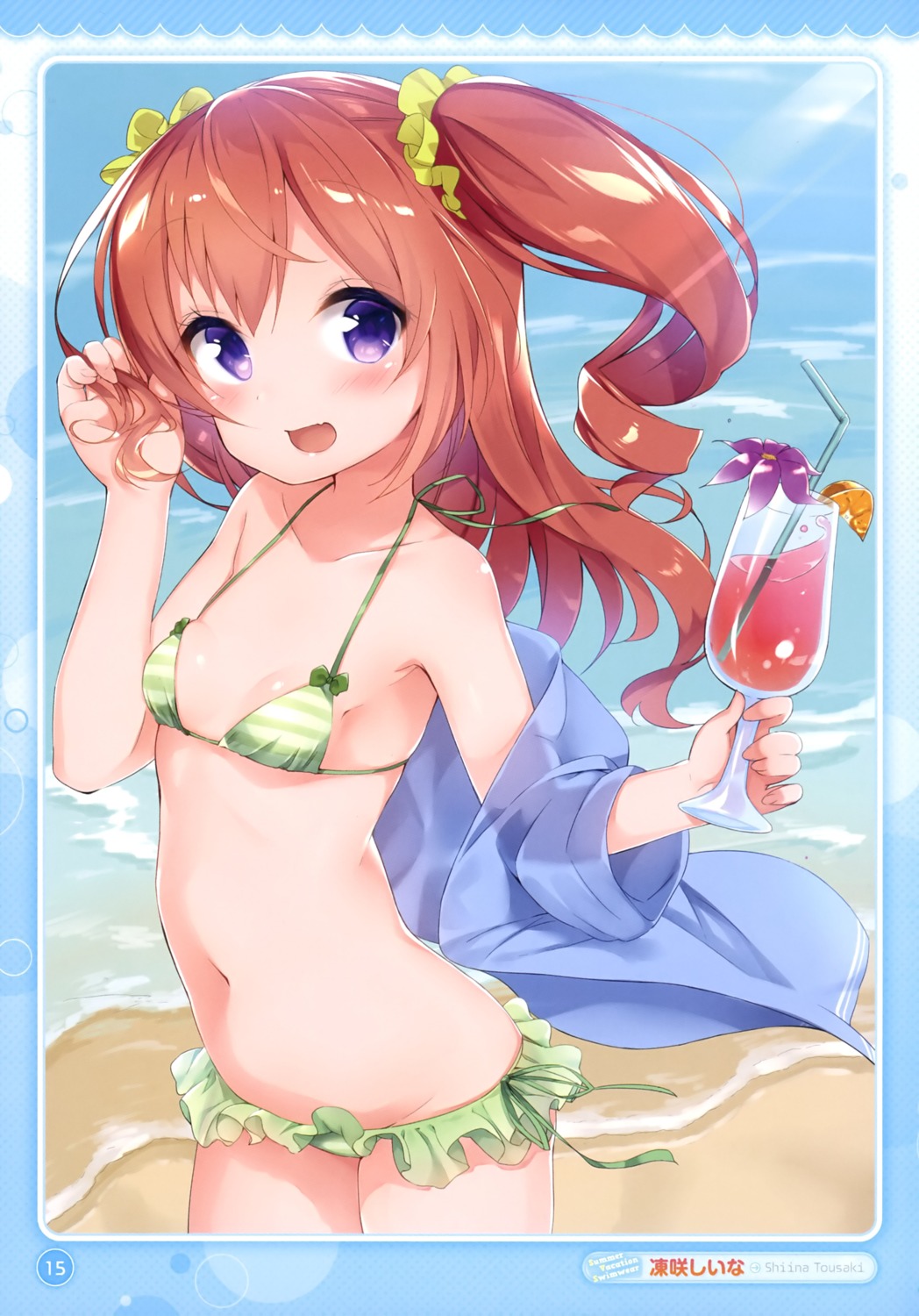 bikini, cleavage, open_shirt, swimsuits, tousaki_shiina