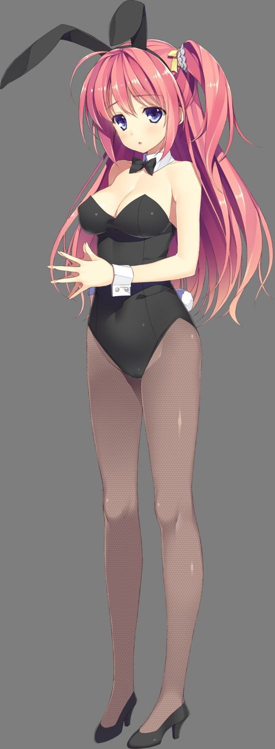 animal_ears, bunny_ears, bunny_girl, cleavage, effordom_soft, fishnets, fujikura_miyabi, heels