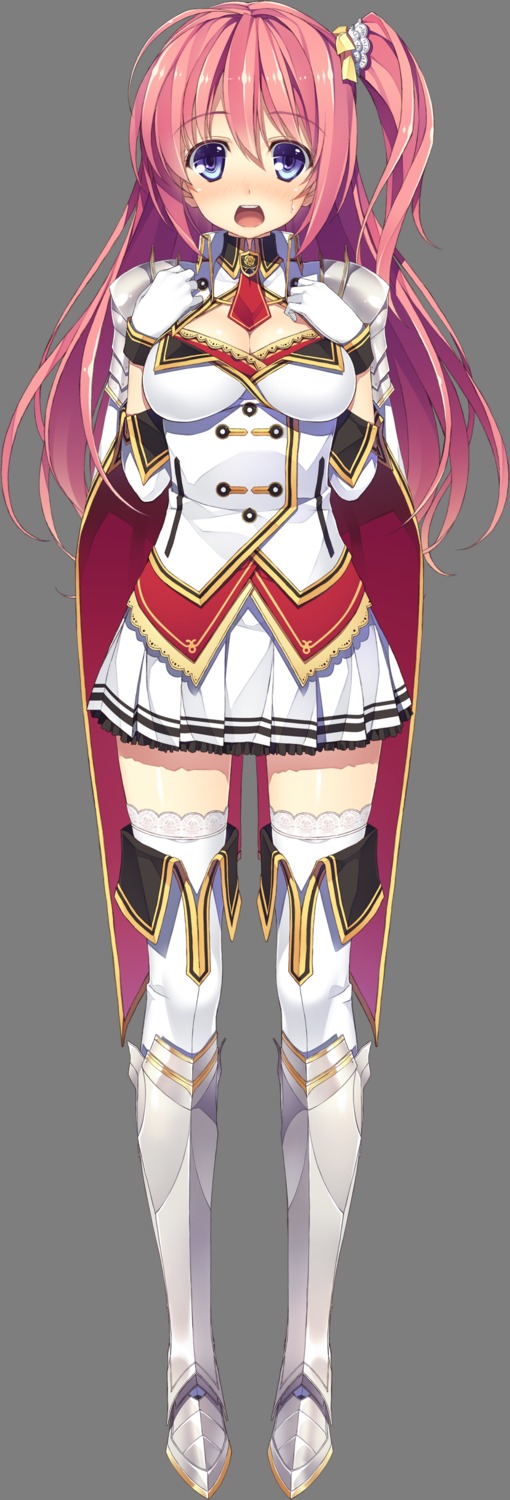 armor, cleavage, effordom_soft, fujikura_miyabi, jyukishi_cutie_bullet, thighhighs, transparent_png, uniform
