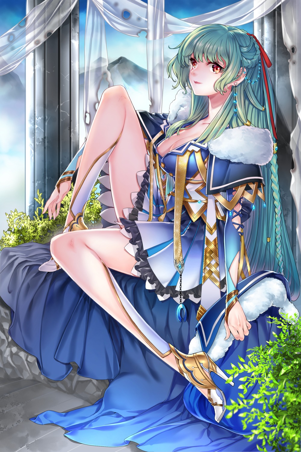 cleavage, heels, yamanashi_kawanashi