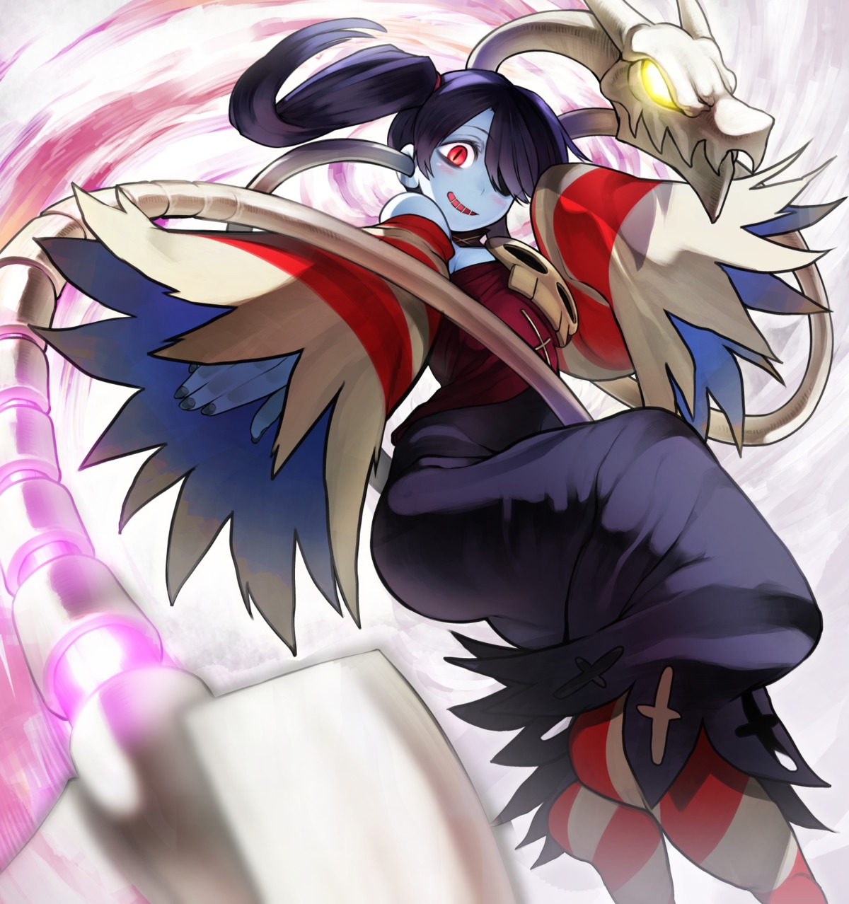 dress, nishiide_kengorou, skullgirls, squigly_(skullgirls), weapon
