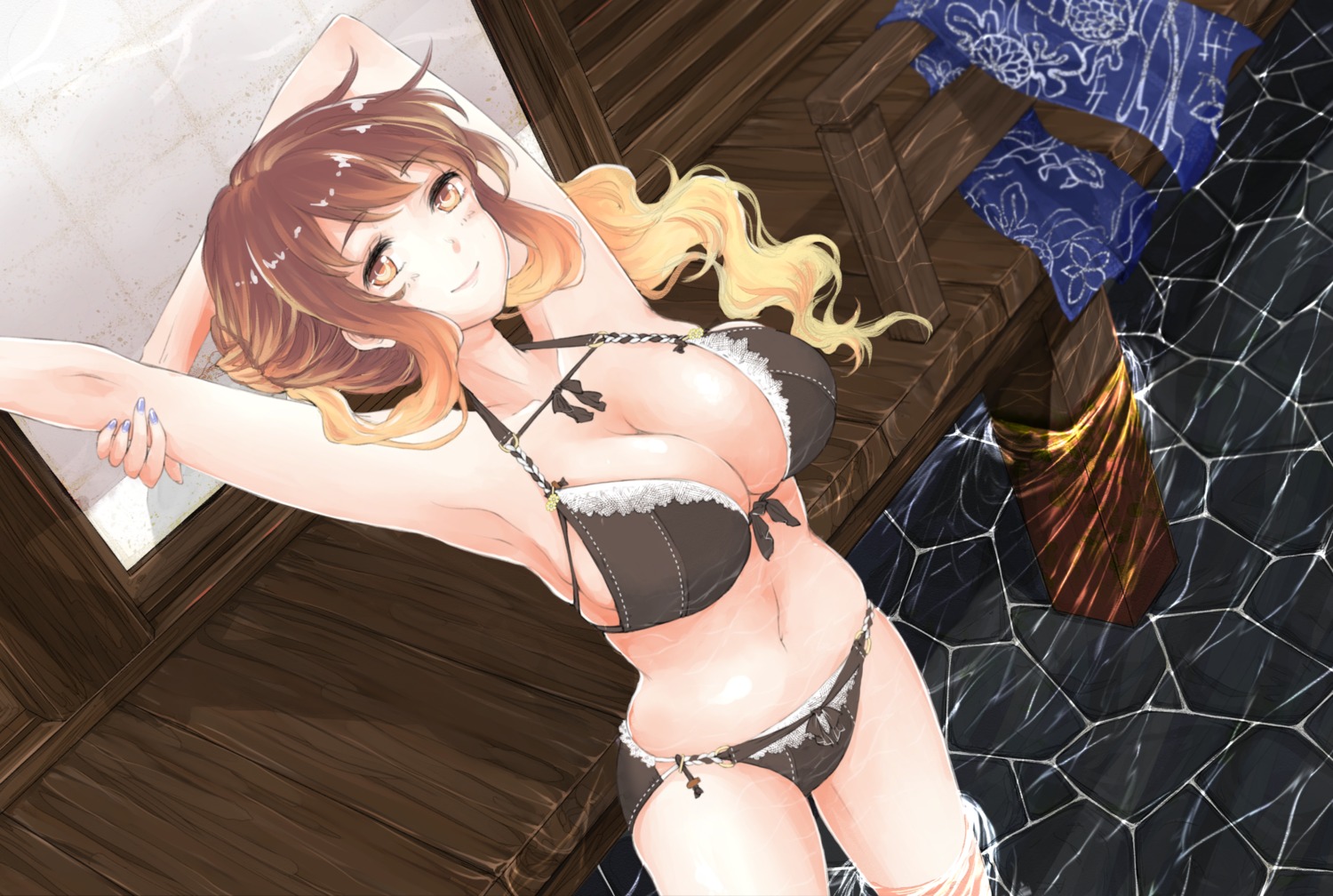 bikini, cleavage, hijiri_byakuren, mayoln, swimsuits, touhou, wet