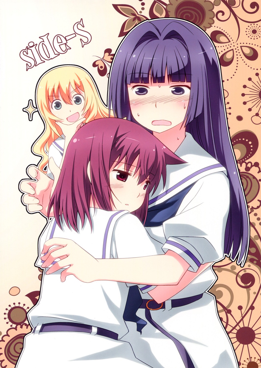 hirose_sumire, miyanaga_teru, oohoshi_awai, saki, seifuku, umekichi, yuri