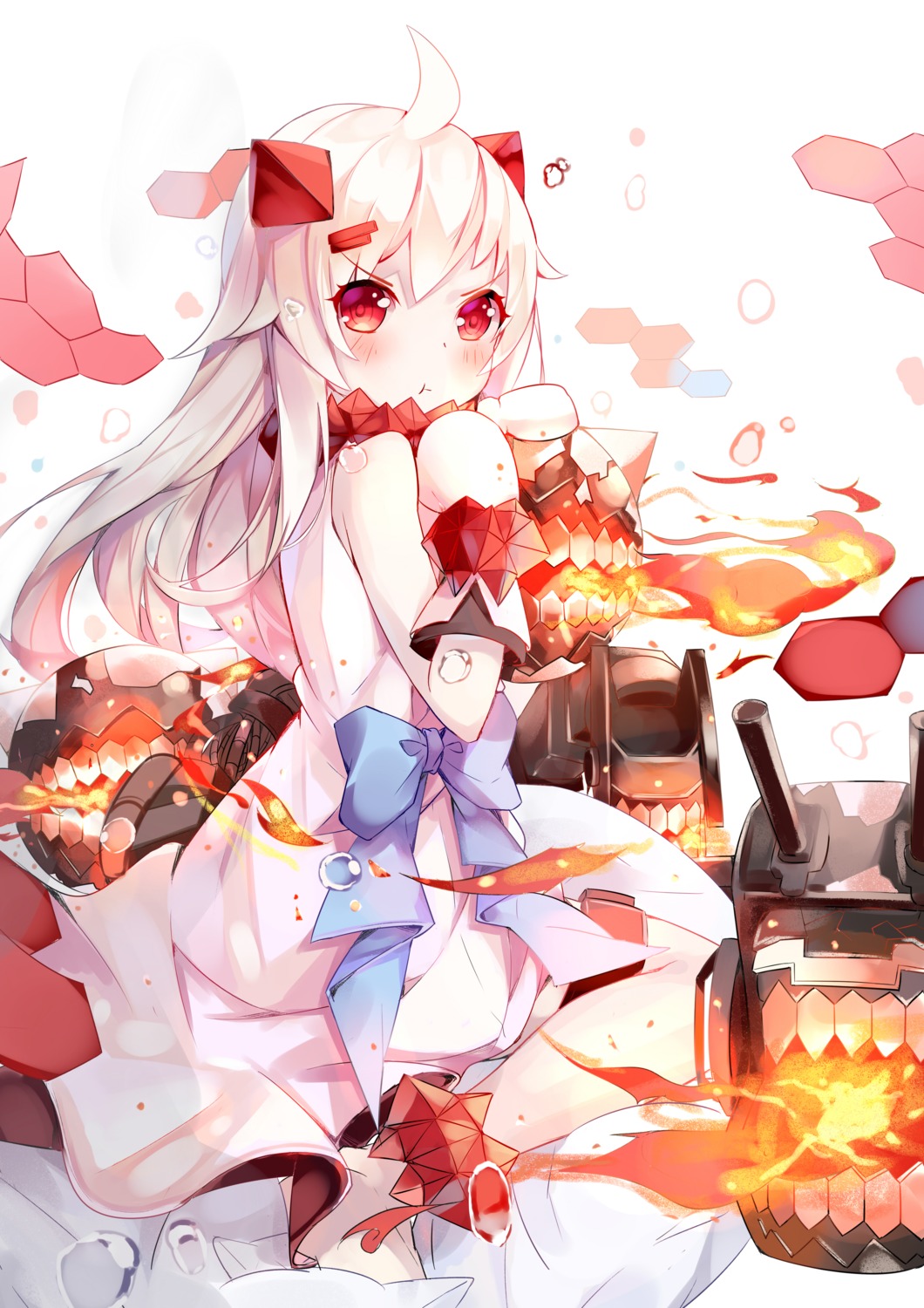horns, kantai_collection, mozhi, northern_ocean_hime