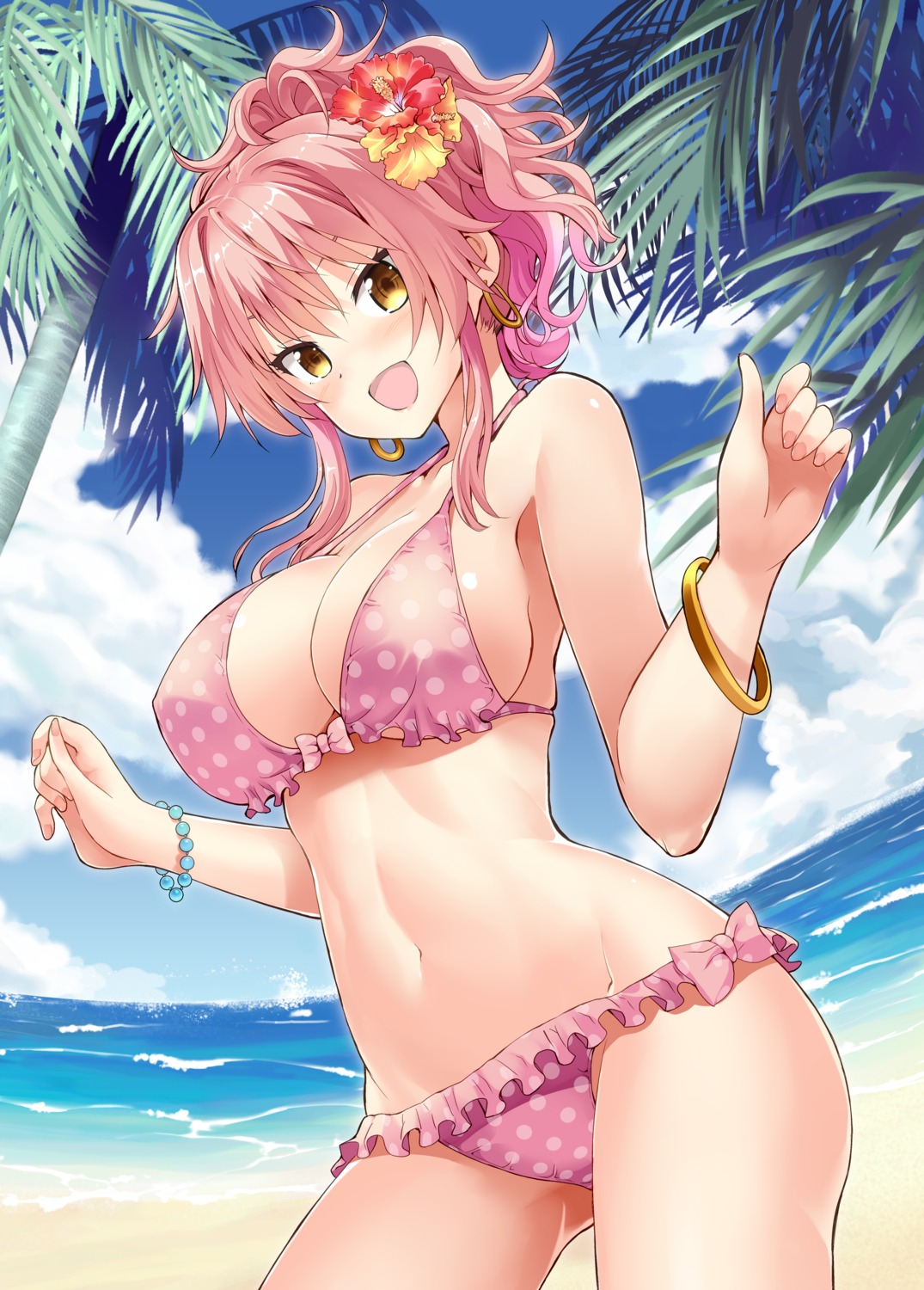 bikini, cleavage, jougasaki_mika, kazuchi, swimsuits, the_idolm@ster, the_idolm@ster_cinderella_girls