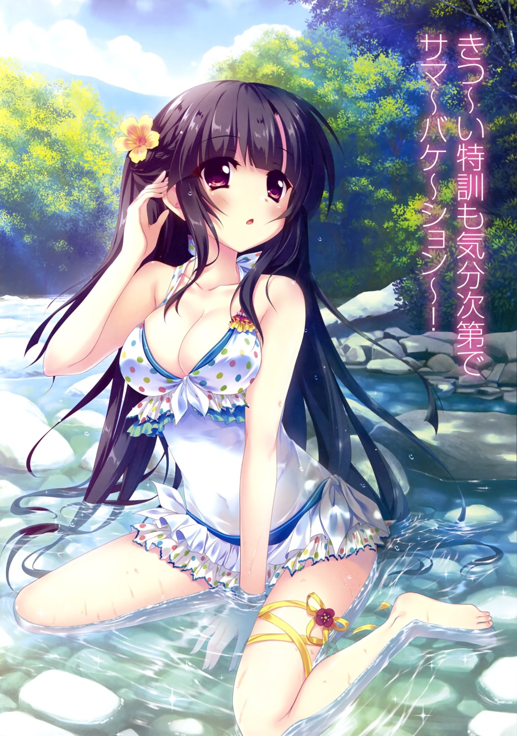 cleavage, ichikishima_mizuha, izumi_tsubasu, re:stage!_project, swimsuits, wet