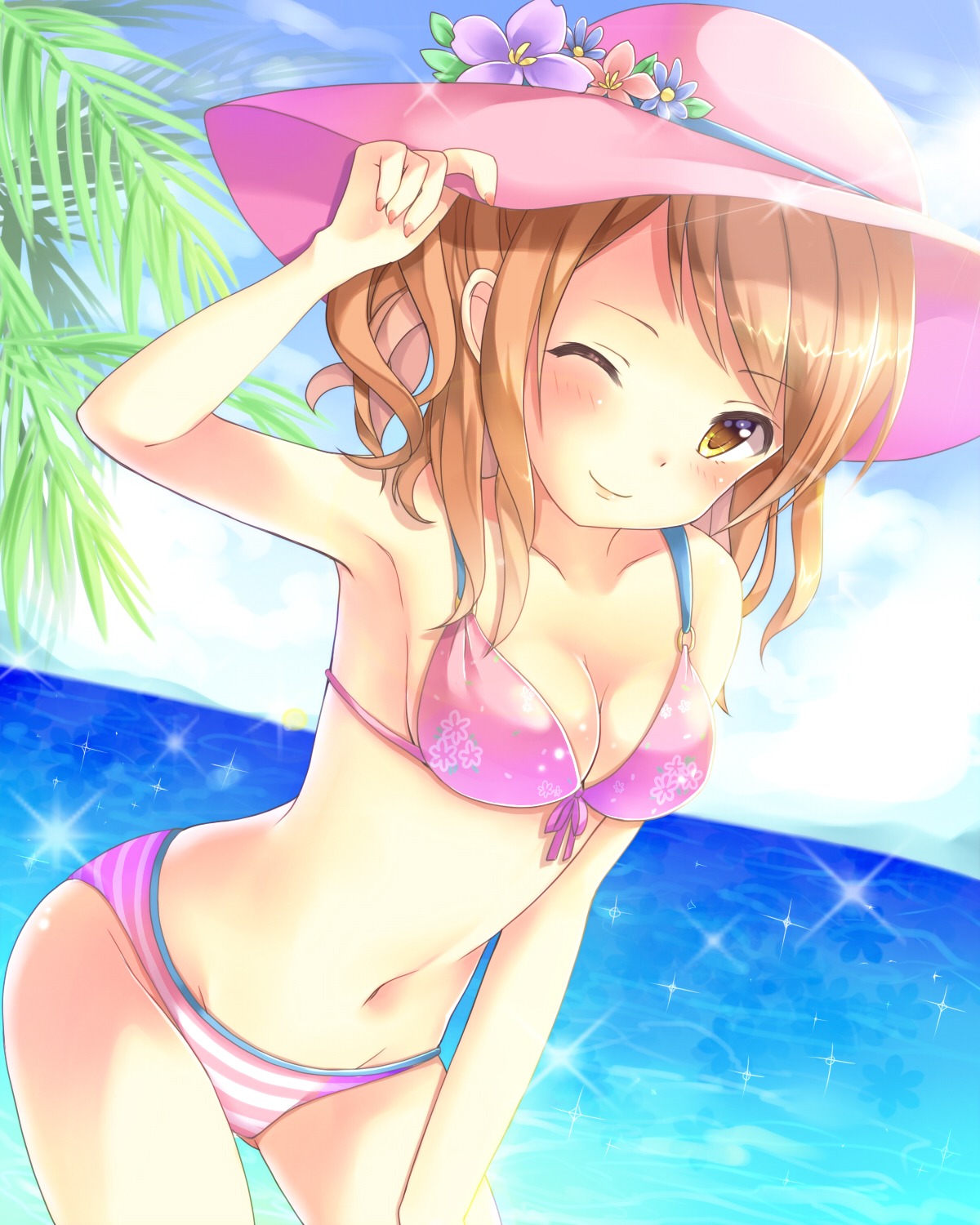 bikini, cleavage, harukaruha, houjou_karen, swimsuits, the_idolm@ster, the_idolm@ster_cinderella_girls