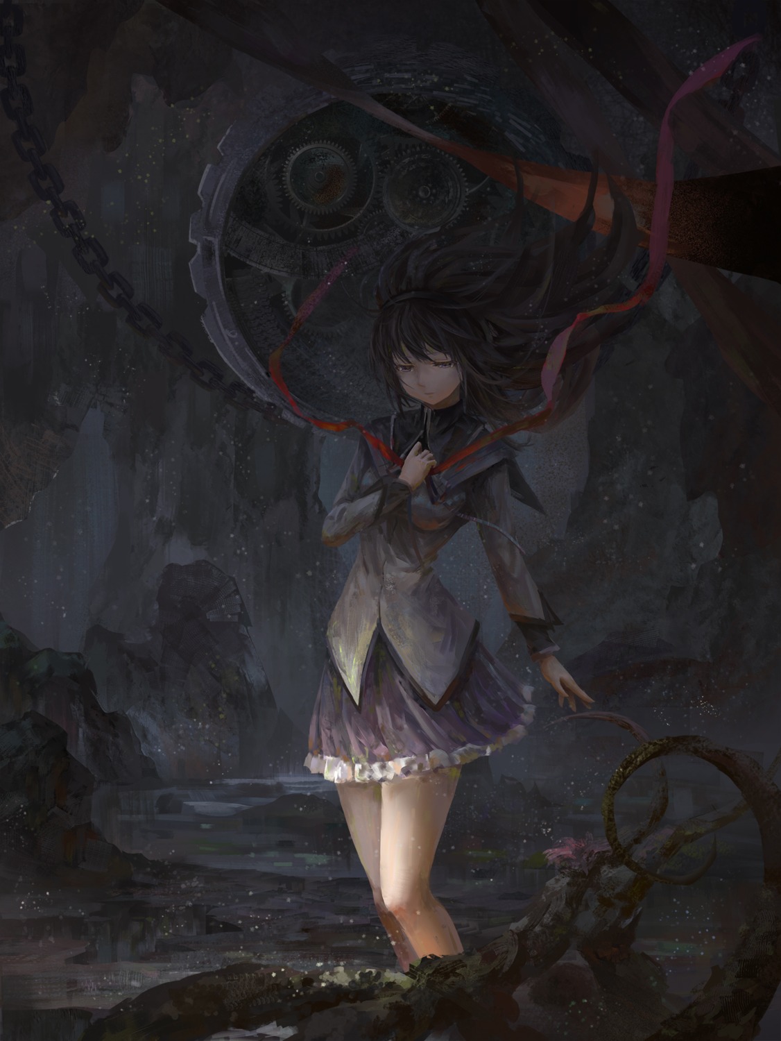 akemi_homura, dress, mahou_shoujo_madoka_magica, tianya_beiming