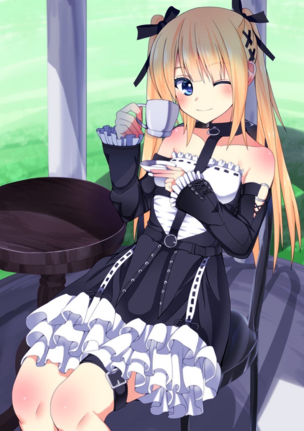 dead_or_alive, dress, garter, gothic_lolita, lolita_fashion, maid, marie_rose, nishisan_(mikurosu)