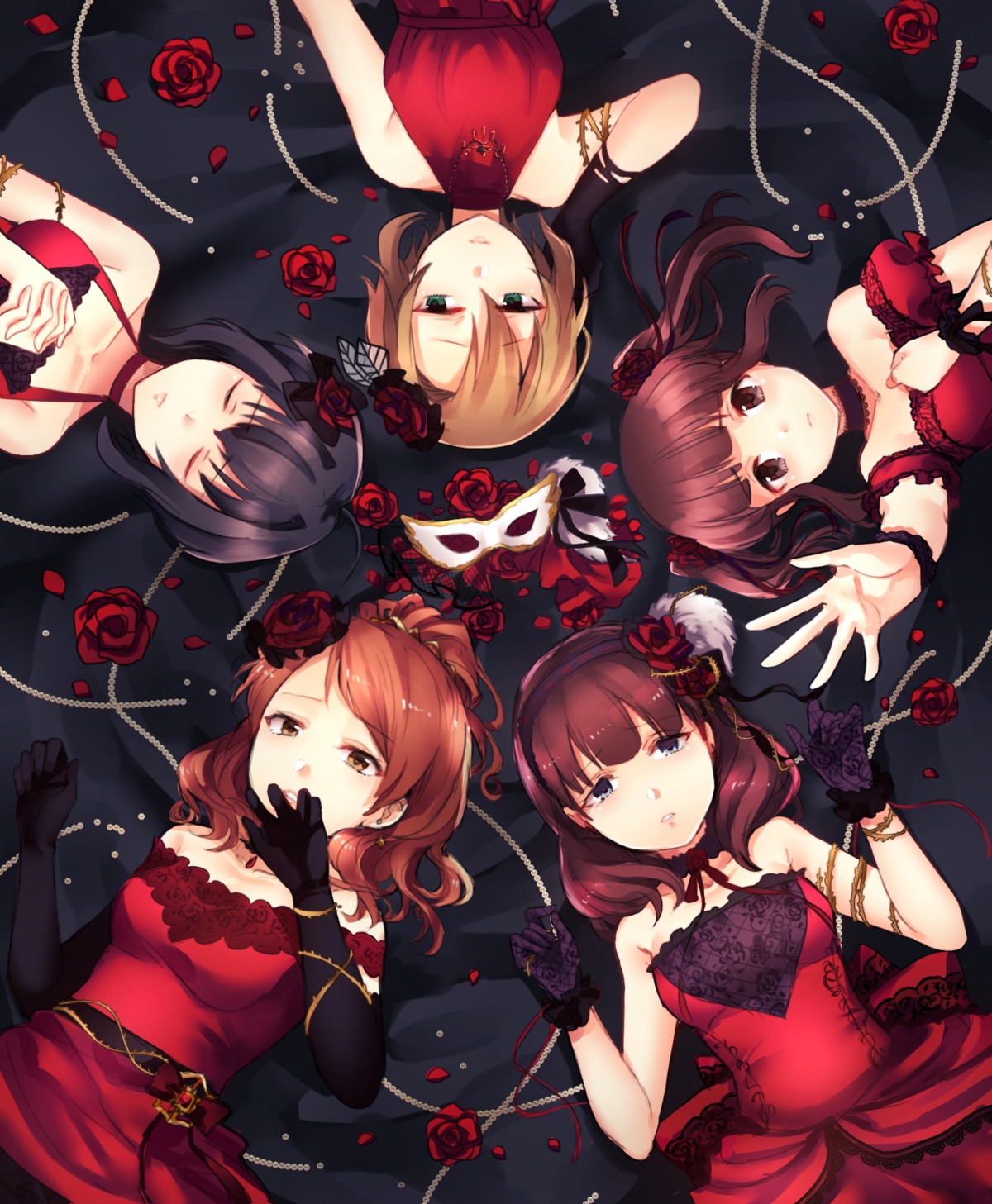dress, houjou_karen, kohinata_miho, ogata_chieri, sakuma_mayu, shibuki_kamone, tada_riina, the_idolm@ster, the_idolm@ster_cinderella_girls