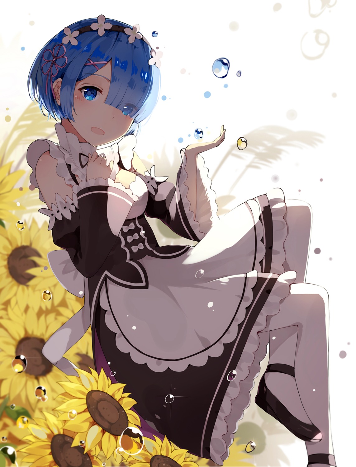 gkn, maid, pantyhose, re:zero_kara_hajimeru_isekai_seikatsu, rem_(re_zero)