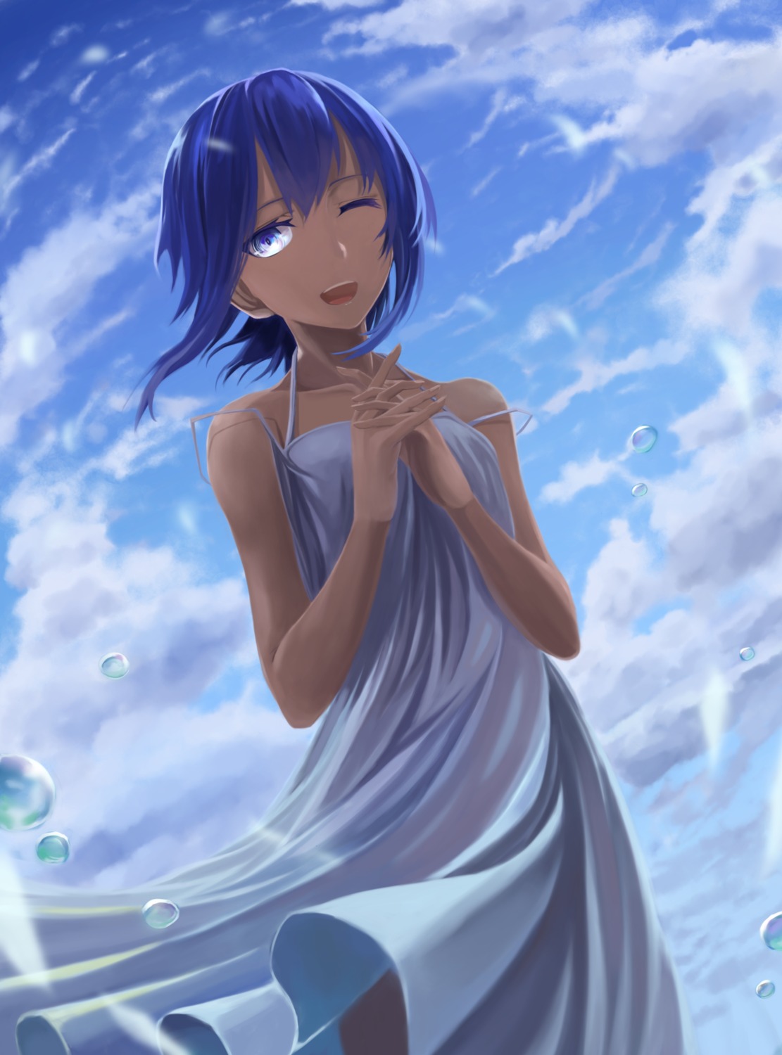 dress, fate/grand_order, fate/prototype, fate/prototype:_fragments_of_blue_and_silver, fate/stay_night, hassan_of_serenity_(fate), mukade_(siieregannsu), summer_dress