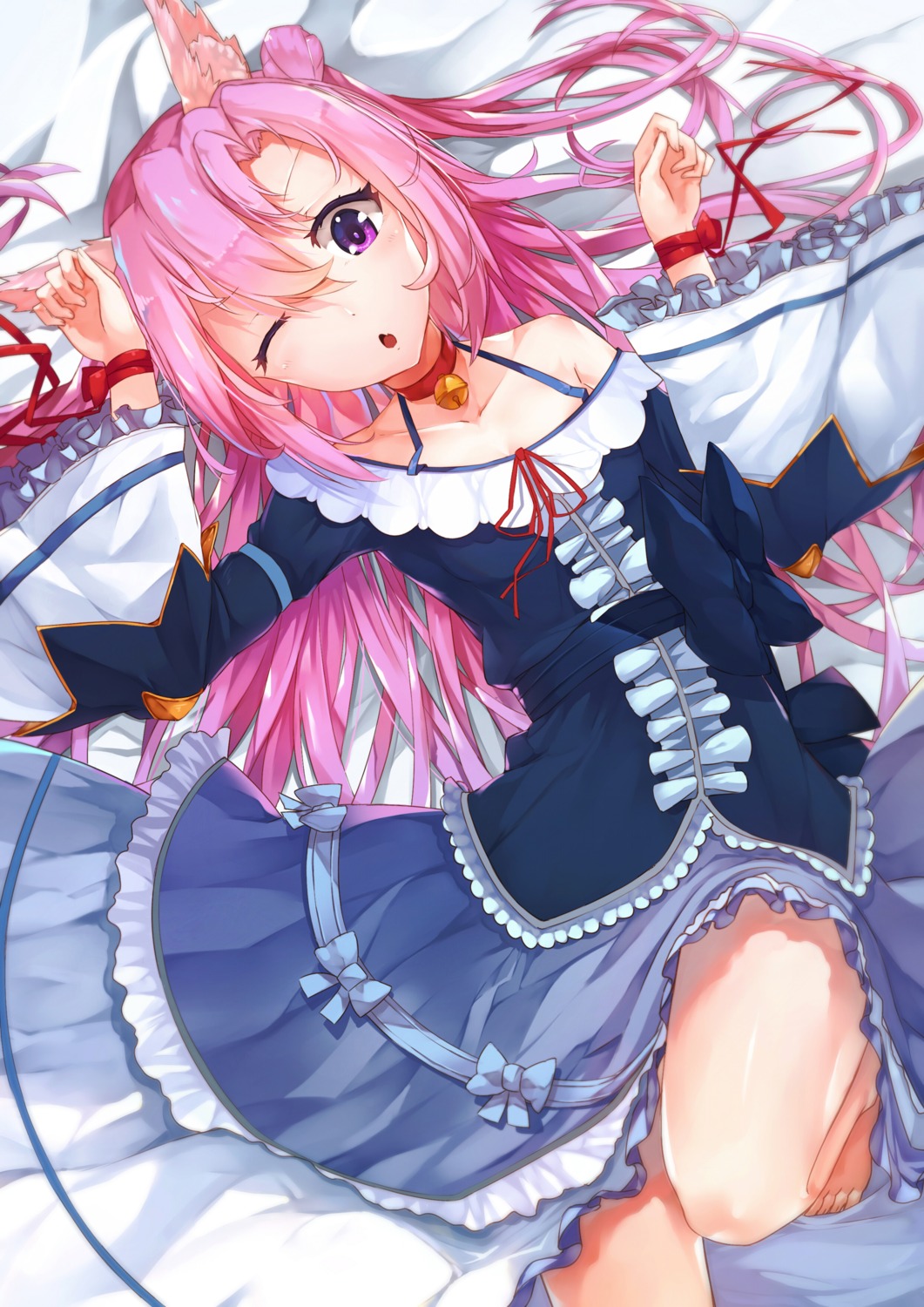 animal_ears, dress, mhong