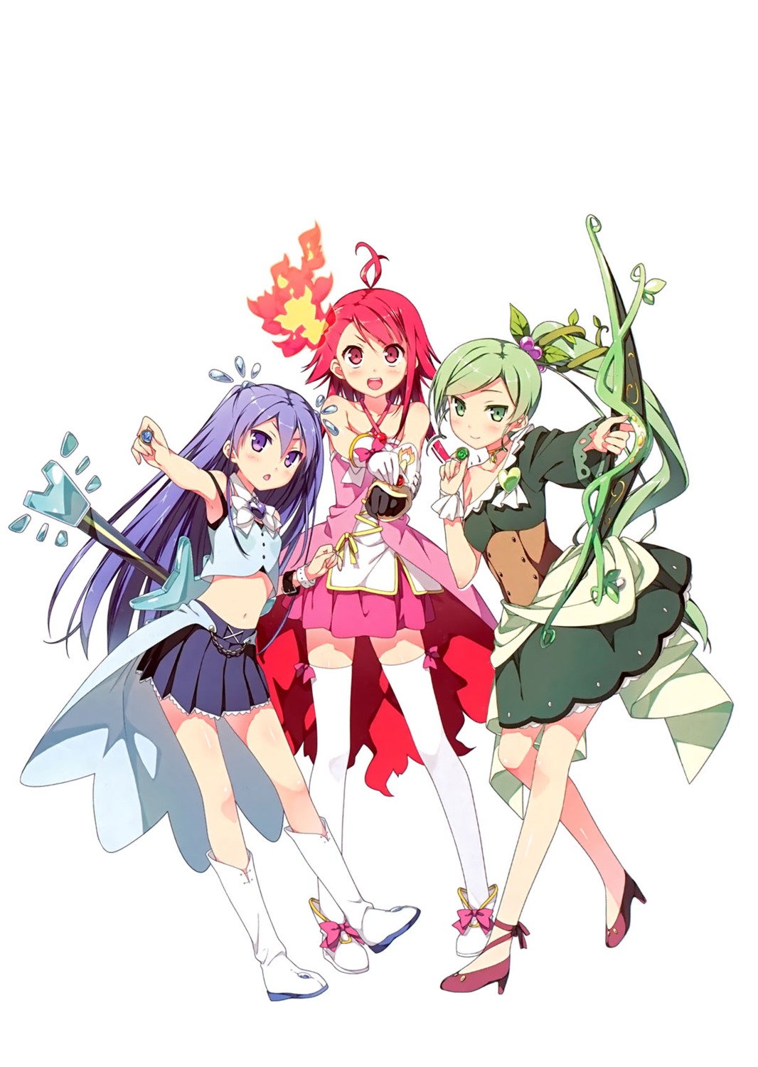 asagi_asuka, detexted, dress, guitar, heels, kantoku, magical_suite_prism_nana, oribe_kotone