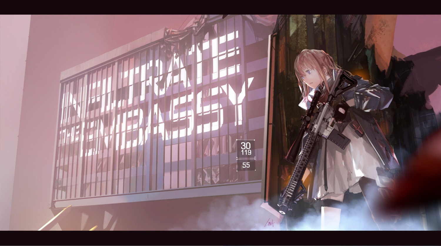 girls_frontline, gun, lin+, st_ar-15_(girls_frontline), wallpaper