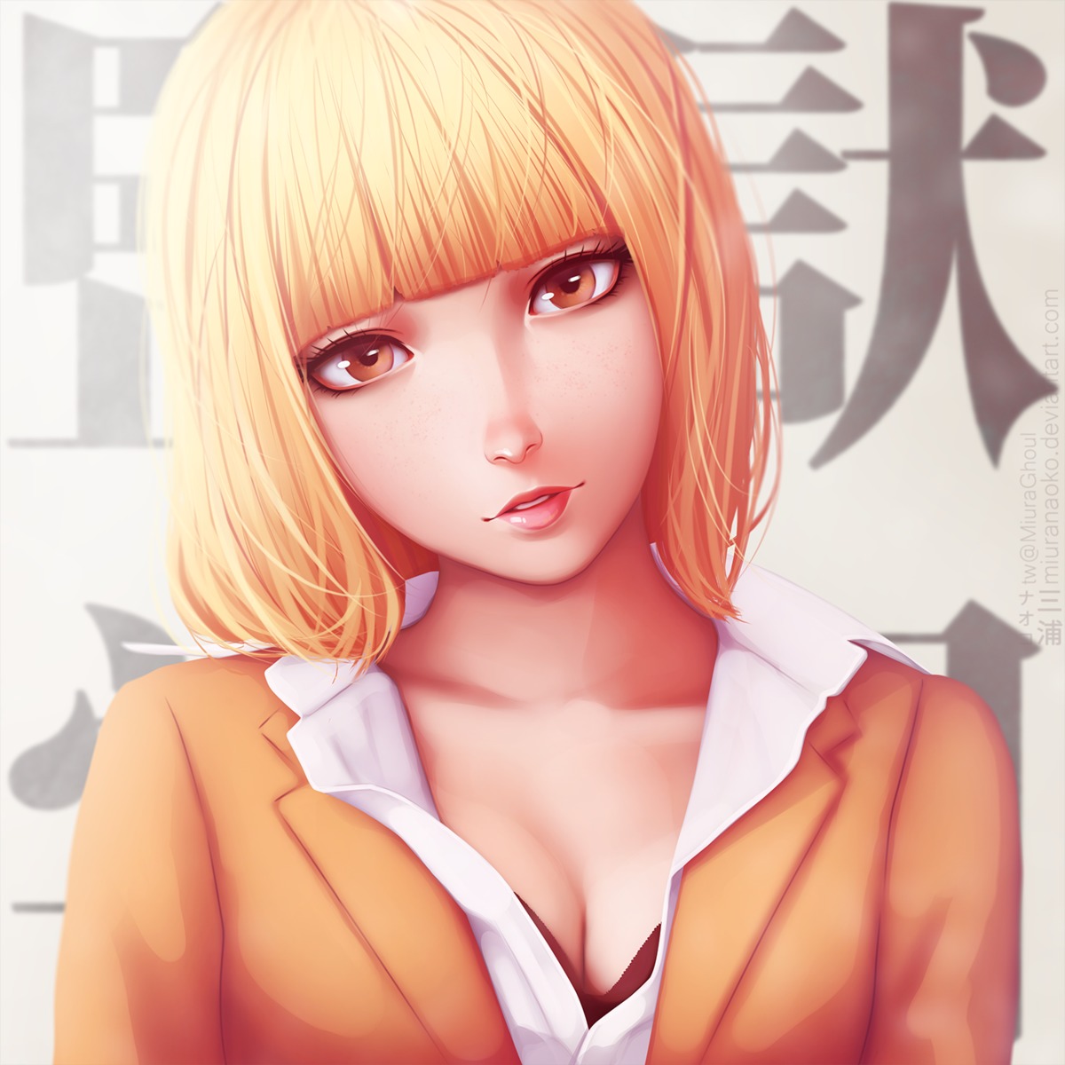 bra, cleavage, midorikawa_hana, miura_naoko, prison_school, seifuku