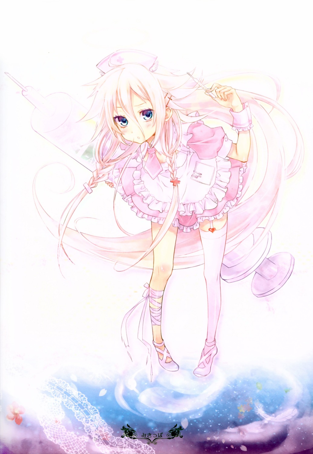 ia_(vocaloid), mikippa, nurse, stockings, thighhighs, vocaloid