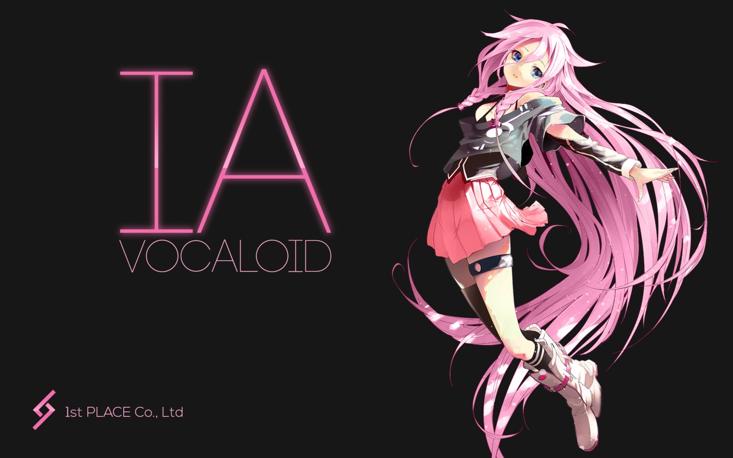 akasaka_aka, garter, ia_(vocaloid), thighhighs, vocaloid, wallpaper