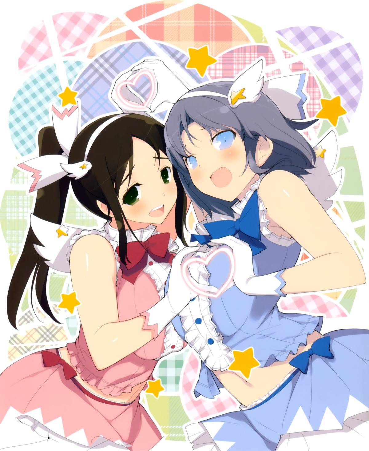 murakumo_(senran_kagura), senran_kagura, wings, yaegashi_nan, yumi_(senran_kagura)