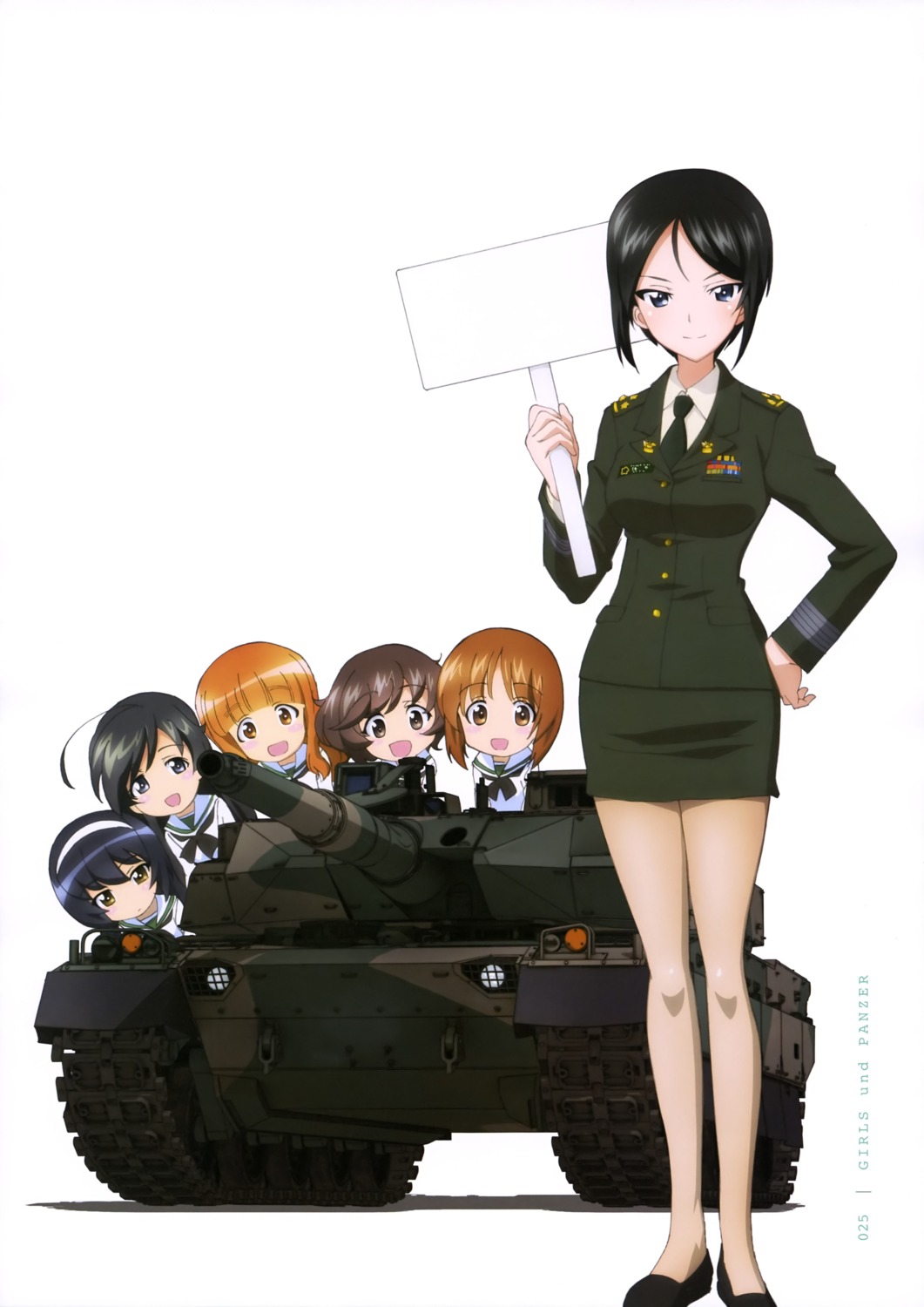 akiyama_yukari, chibi, chouno_ami, girls_und_panzer, isuzu_hana, nishizumi_miho, reizei_mako, seifuku