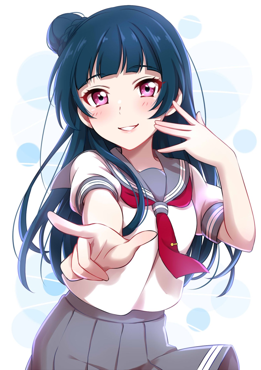 love_live!_(series), love_live!_sunshine!!, seifuku, sekina, tsushima_yoshiko