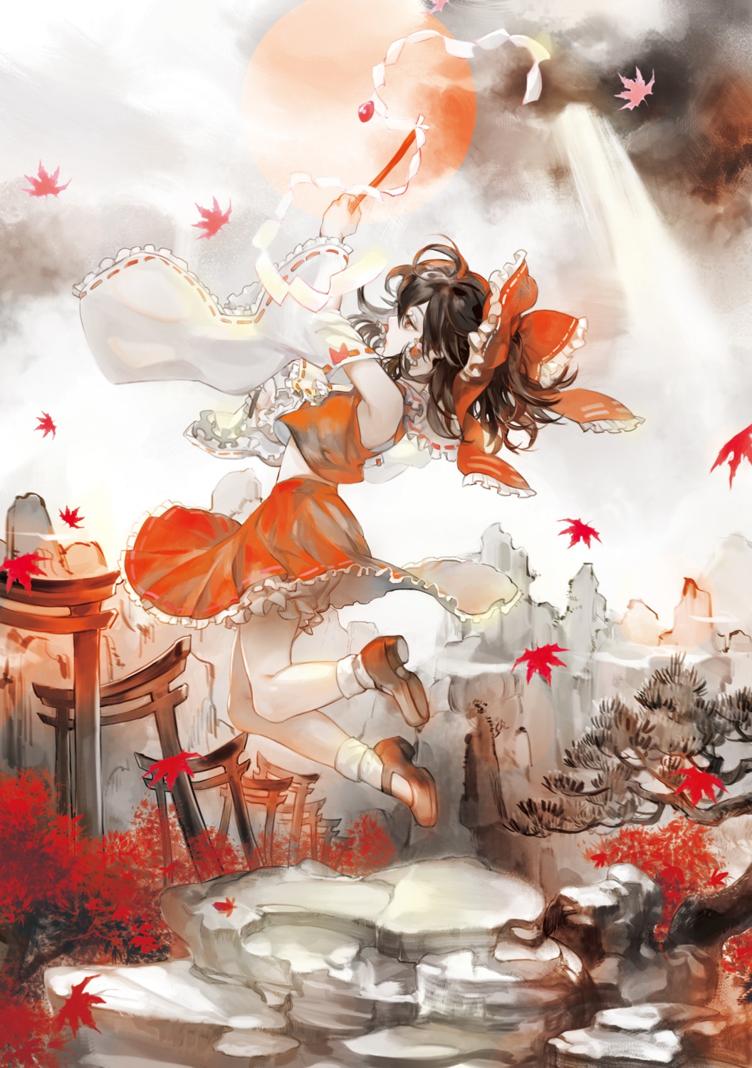 bloomers, hakurei_reimu, heels, ibaraki, touhou