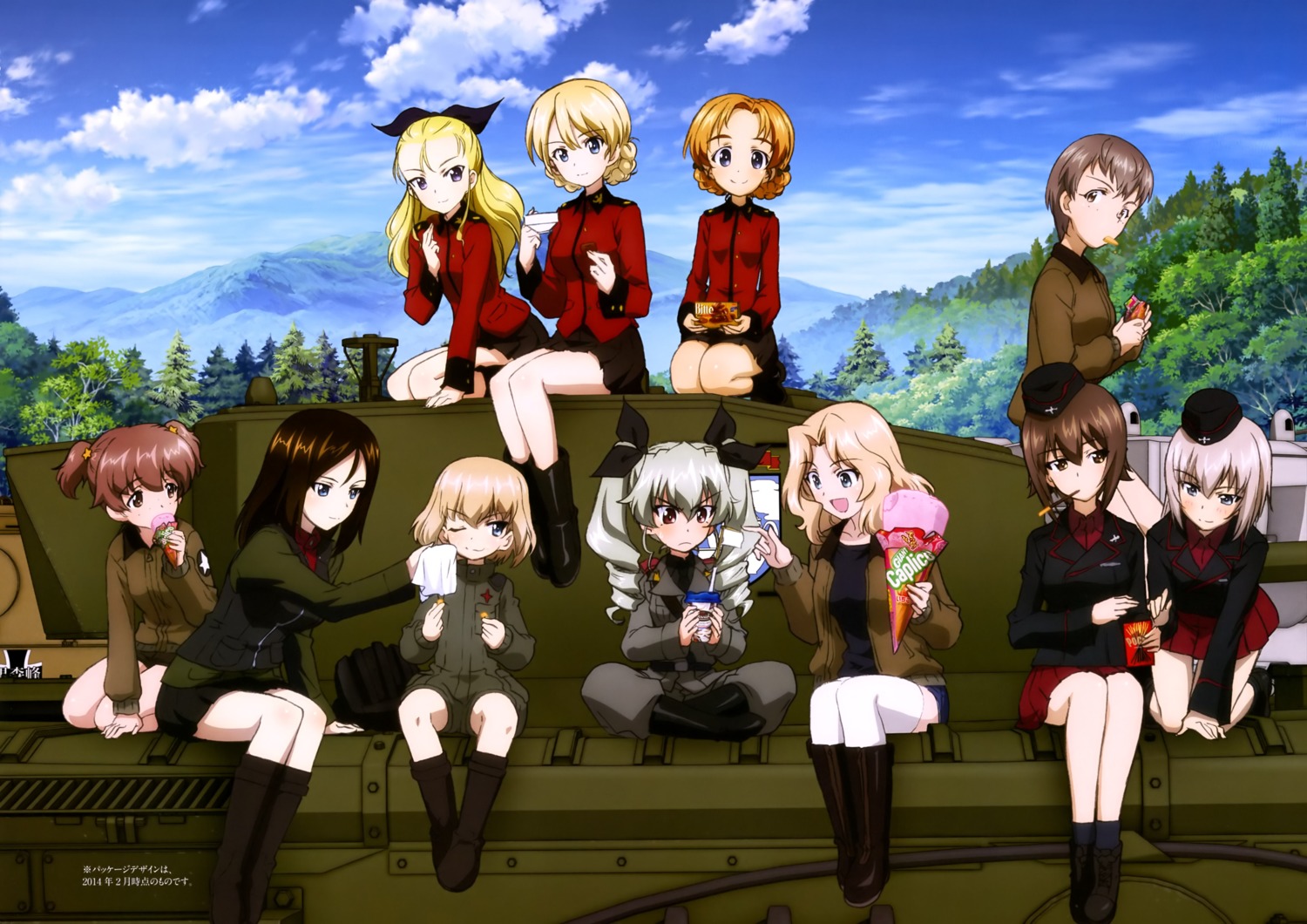 alisa_(girls_und_panzer), anchovy, assam, darjeeling, girls_und_panzer, itsumi_erika, katyusha, kay_(girls_und_panzer)