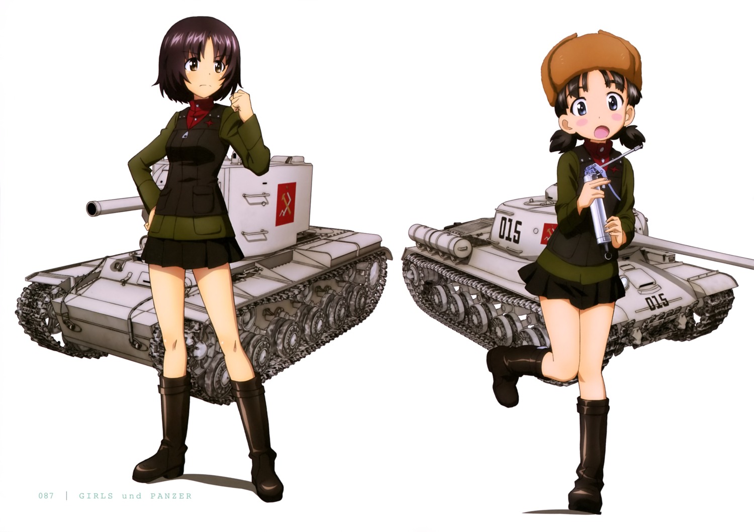 alina_(girls_und_panzer), girls_und_panzer, nina_(girls_und_panzer), uniform