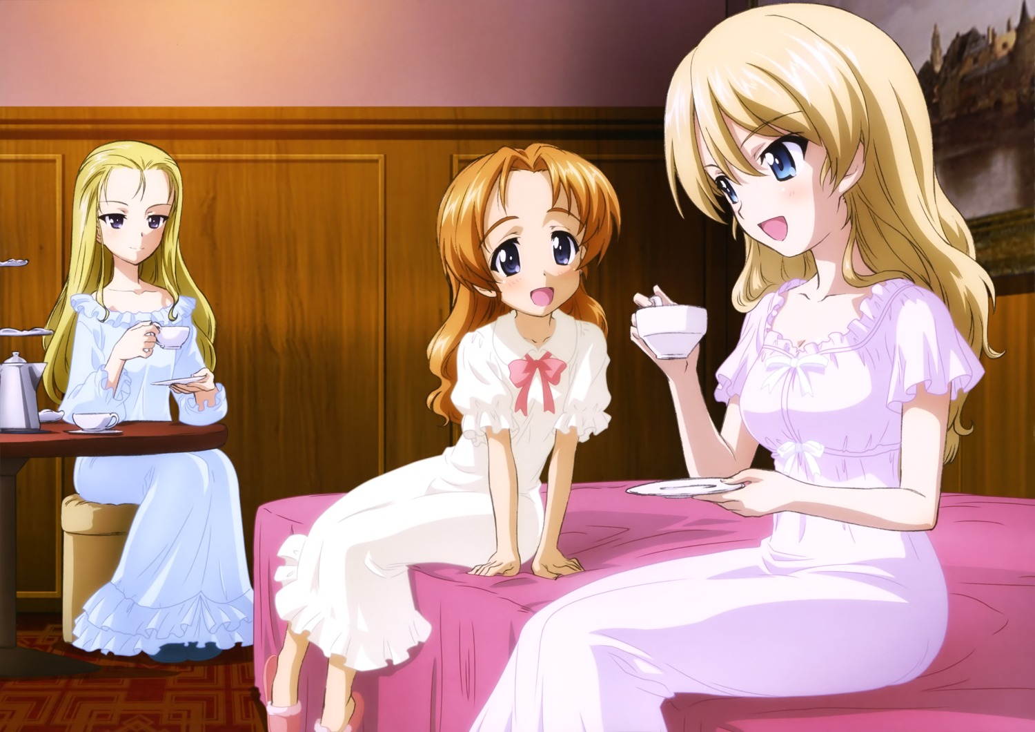 assam, darjeeling, girls_und_panzer, orange_pekoe, pajama, sugimoto_isao