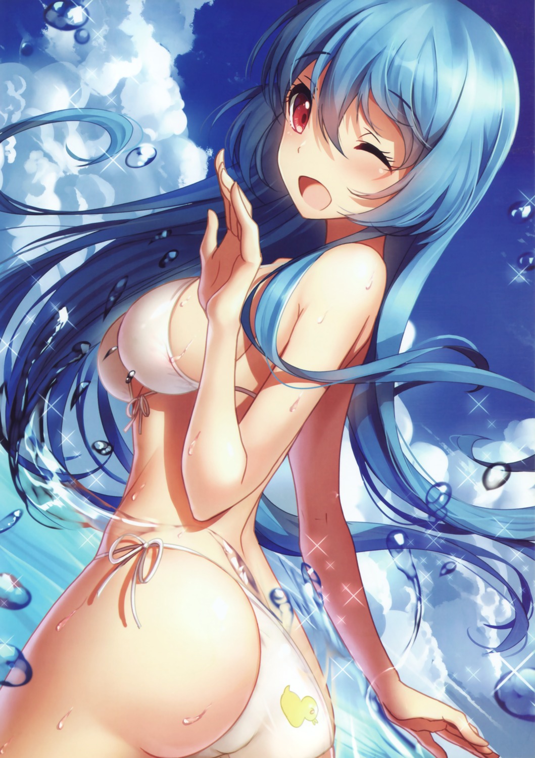 ass, bikini, bison_cangshu, quincy_(zhanjianshaonv), swimsuits, wet, zhanjianshaonv