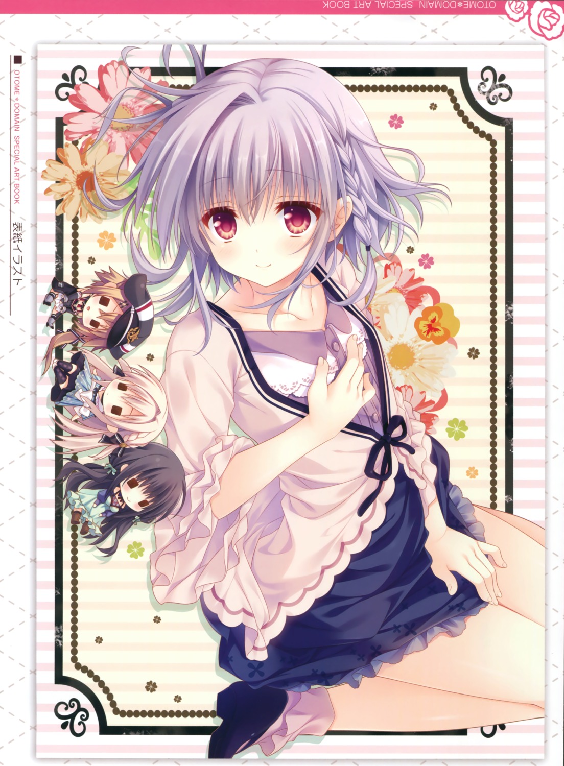 asuka_minato, chibi, dress, heels, kifune_yuzu, ogaki_hinata, otome_domain, palette_qualia