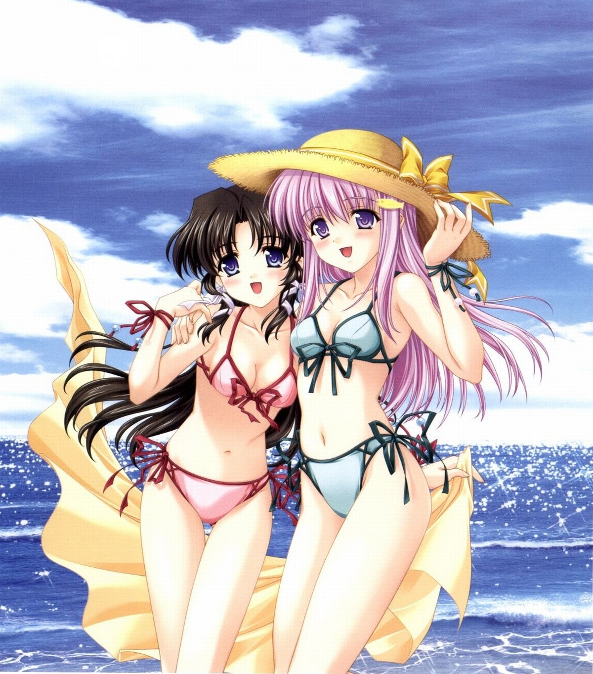 bikini, konoe_nanami, lamune, sakura_hiromi, swimsuits