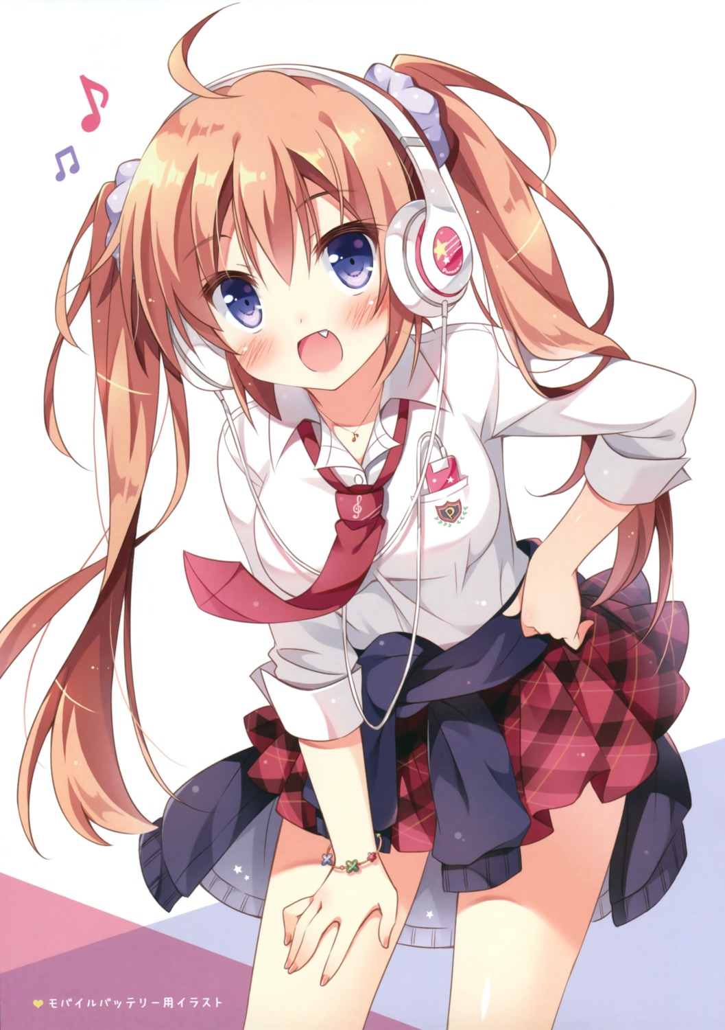 haruka_(pan), headphones, pan, pan_no_mimi, seifuku, sweater