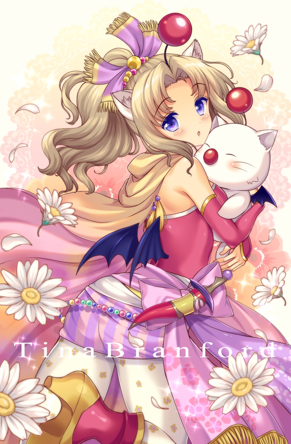 animal_ears, final_fantasy, final_fantasy_vi, heels, lyric, moogle, nekomimi, pantyhose