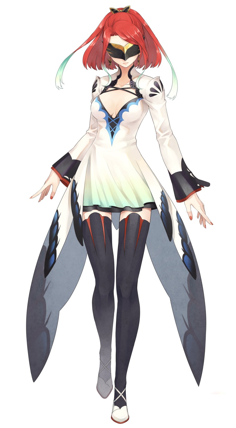 cleavage, dress, no_bra, seres, tagme, tales_of, tales_of_berseria, thighhighs