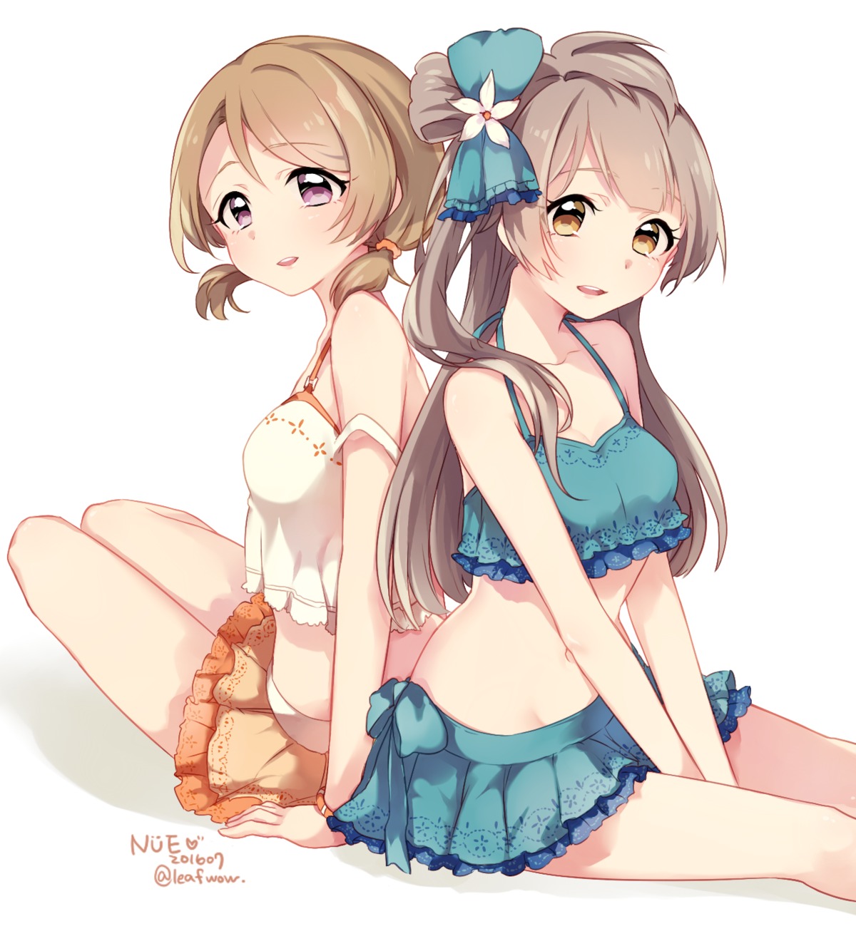 bikini, koizumi_hanayo, leafwow, love_live!, love_live!_(series), minami_kotori, swimsuits